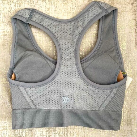 👚All in Motion by Target Grey Seemless Racer Sports Bra Sz XS NWT - Picture 2 of 6